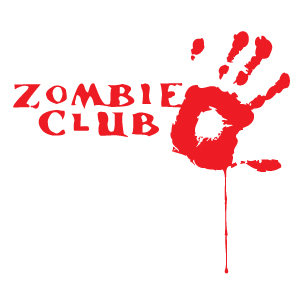 Zombie Club Bloody Hand Vinyl Decal
