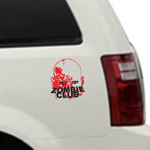 Dawn of the Dead Zombie Club 2-Color Vinyl Decal - Image 2