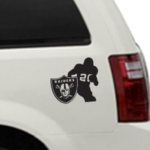 Raiders #20 w/Raiders Shield Black Vinyl Decal - Image 2