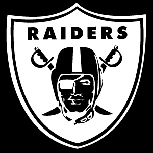 White Raiders Shield Vinyl Decal