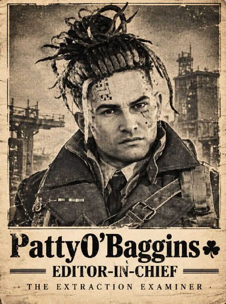 Patty O’ Baggins, editor-in-chief of The Extraction Examiner ARC Raiders fan newspaper
